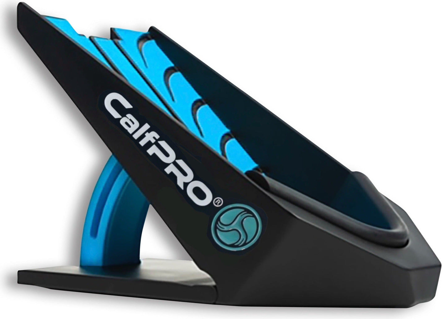 CalfPRO® calf stretcher is a portable and collapsible Calf stretcher that locks your heel in place to deeply stretch your calf. Helps fix plantar fasciitis and achilles tendonitis pain. Leveraged Calf Stretcher. CalfPRO is World's deepest Calf Stretch.