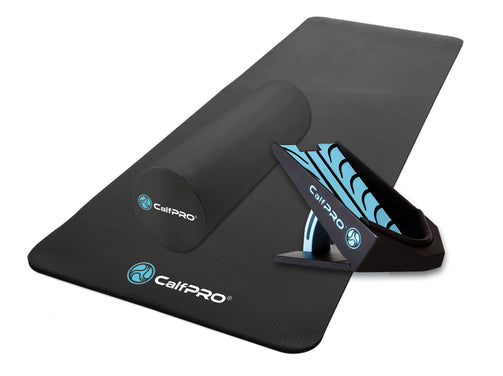 Everything you need to perform your very own Calf treatments at home. You'll receive 1x CalfPRO® Calf Stretcher, 1x CalfPRO® RxPad and 1x CalfRx Foam Roller. Create your own home PT treatment area or give this package to someone you love!  Be one of the first to own the patented and original CalfPRO®.