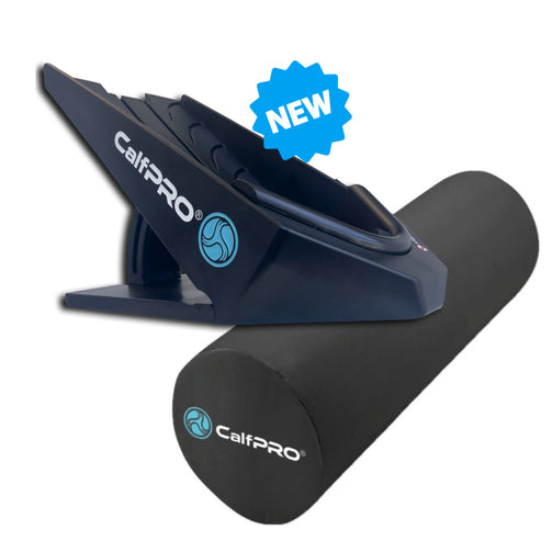 CalfPRO® calf stretcher is a portable and collapsible Calf stretcher that locks your heel in place to deeply stretch your calf. Helps fix plantar fasciitis and achilles tendonitis pain. Leveraged Calf Stretcher. CalfPRO is World's deepest Calf Stretch. Calf Stretcher, Foam Roller, Achilles, Plantar Fasciitis, Calf Muscles.