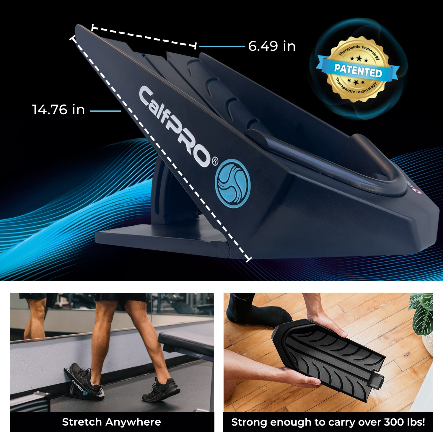 Best CalfPRO® deep calf stretcher is a portable and collapsible bestCalf stretcher that locks your heel in place to deeply stretch your calf. Helps fix plantar fasciitis and achilles tendonitis pain. Leveraged Calf Stretcher. CalfPRO is World's deepest Calf Stretching device, for heel pain relief. Plantar fasciitis, Heel pain, calf stretcher. Plantar fasciitis, Heel pain, calf stretcher. Plantar fasciitis, Heel pain, calf stretcher. Plantar fasciitis, Heel pain, calf stretcher. Plantar fasciitis, Heel pain.