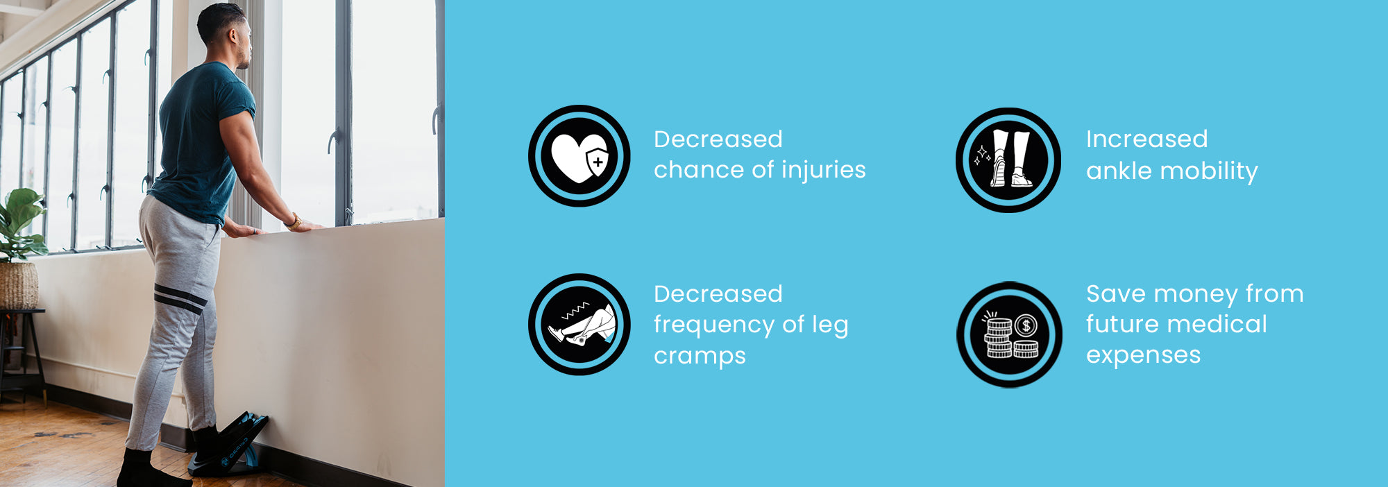 CalfPRO® calf stretcher is a portable and collapsible Calf stretcher that locks your heel in place to deeply stretch your Calf. Plantar fasciitis stretcher. Shin Splints Stretcher. Foot and Ankle mobility stretcher. Helps relieve plantar fasciitis and achilles tendonitis pain. Leveraged Calf Stretcher. CalfPRO is World's deepest Calf Stretch.